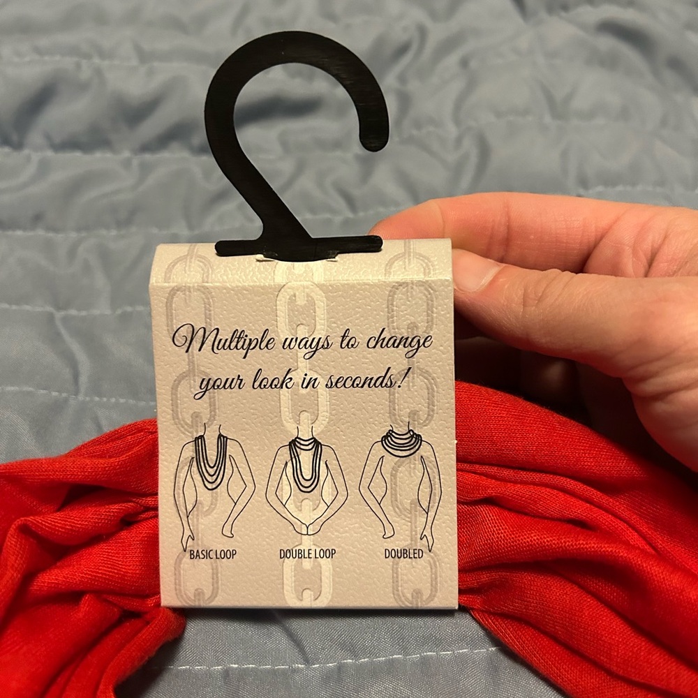 Red Infinity Scarf - Picture 5 of 6